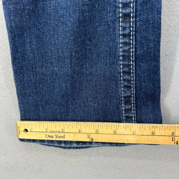 Miss Me Jeans Women's Size 27(4)Signature Boot Crystal Metallic Stitching Bling - Picture 8 of 15